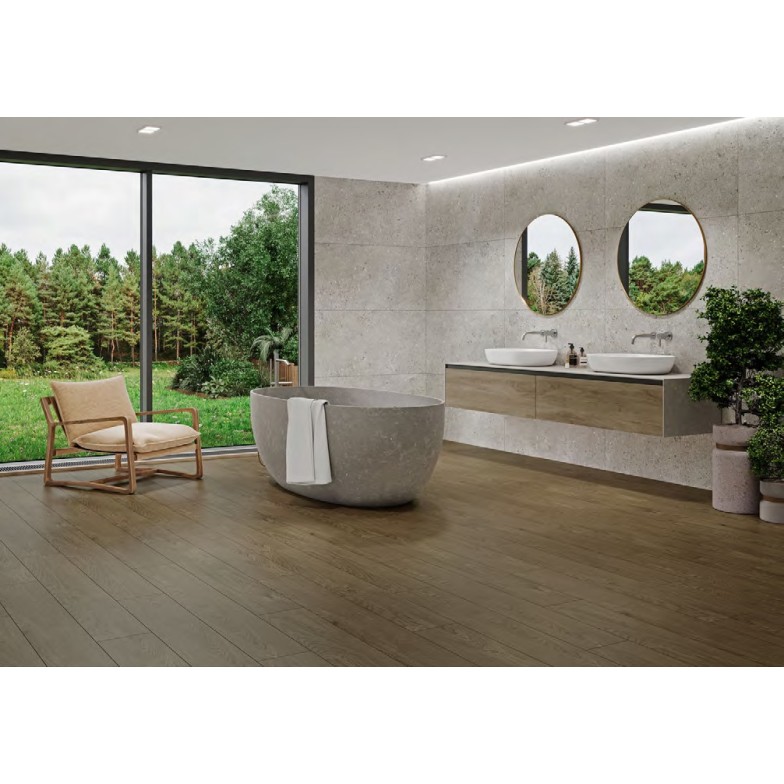 Плитка керамогранітна Emberwood Brown RECT MAT 198x1198 Cersanit