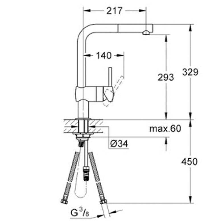 Змішувач для кухні Minta (32168000), Grohe