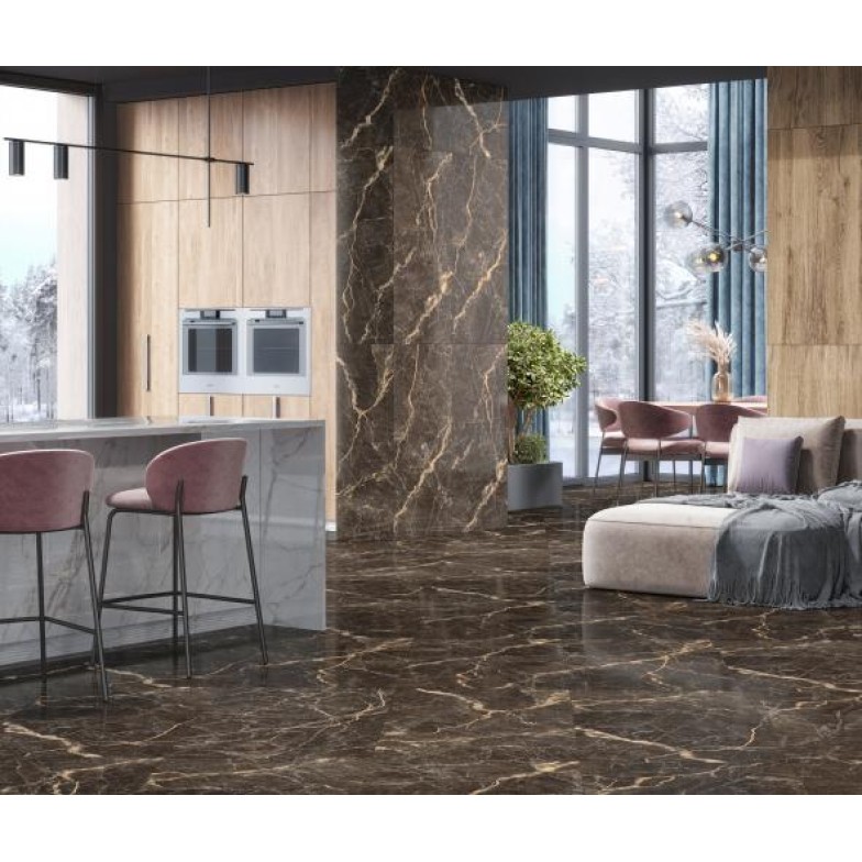 Плитка керамогранітна 606027032-KL Mauree Темно-коричневий 600x600 Intercerama