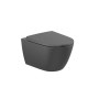 Комплект унітаз підвісний з кришкою soft-close Ona Rimless Black matt A346687080+A801E12081 Roca