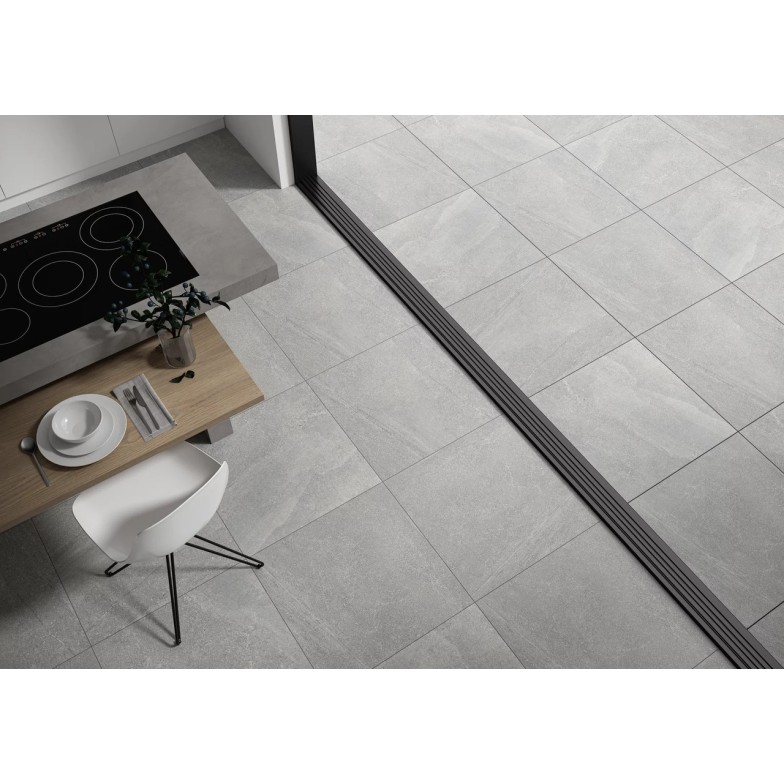 Плитка керамогранітна Natural Rocks Silver SZKL RECT STR MAT 595x595x20 Paradyz