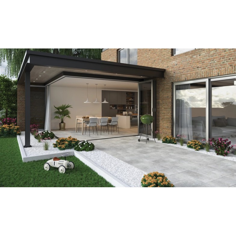 Плитка керамогранітна Burlington Silver SZKL RECT STR MAT 595x595x20 Paradyz