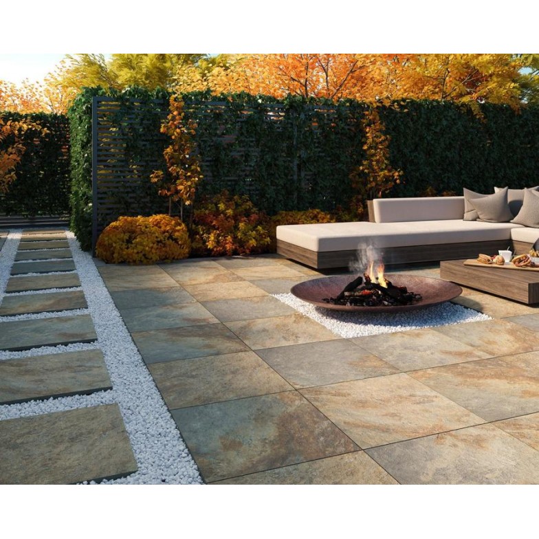 Плитка керамогранітна Rustic Gold SZKL RECT MAT 595x595x20 Paradyz