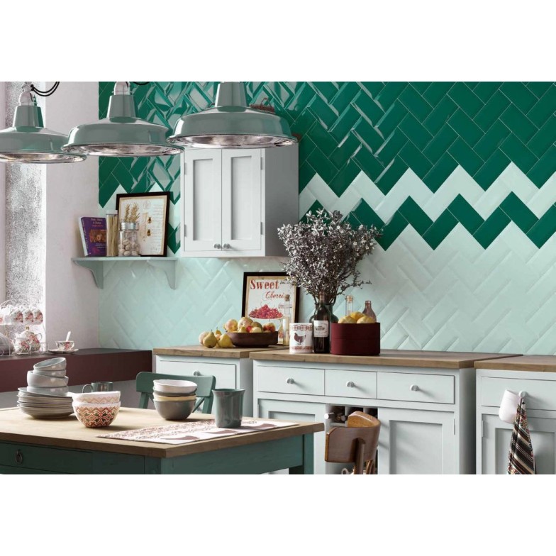 Плитка стінова 464061 Metrotiles Зелений 10x20 код 2619 Голден Тайл