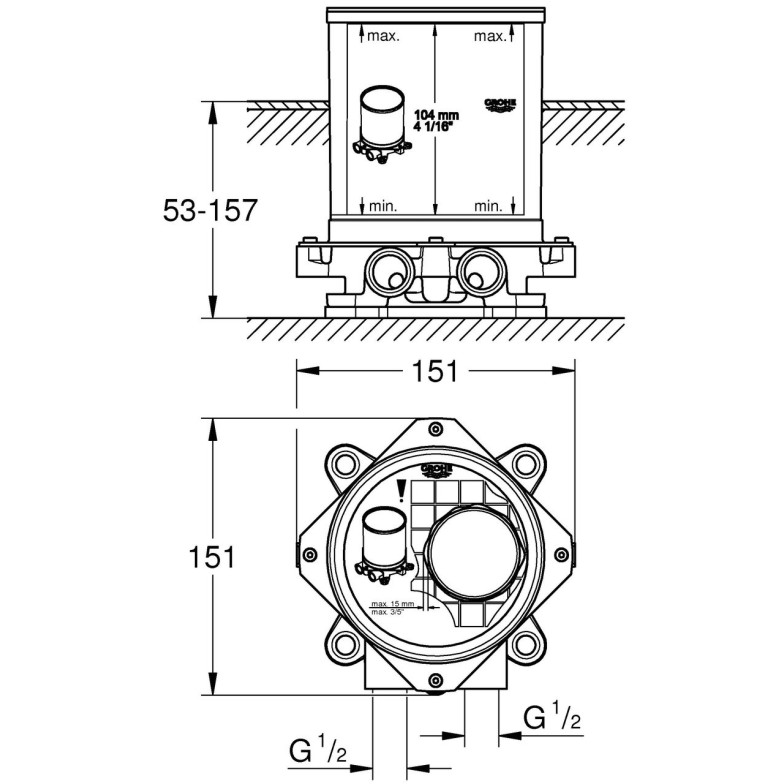 Монтажний набір для змішувачів (45984001), Grohe