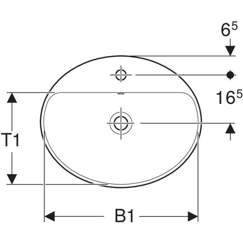 Умивальник VariForm 50 500.707.01.2 Geberit