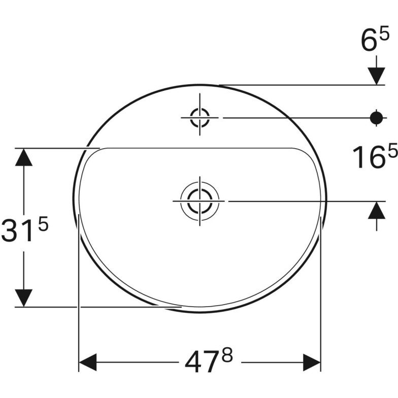 Умивальник VariForm 50 500.715.01.2 Geberit