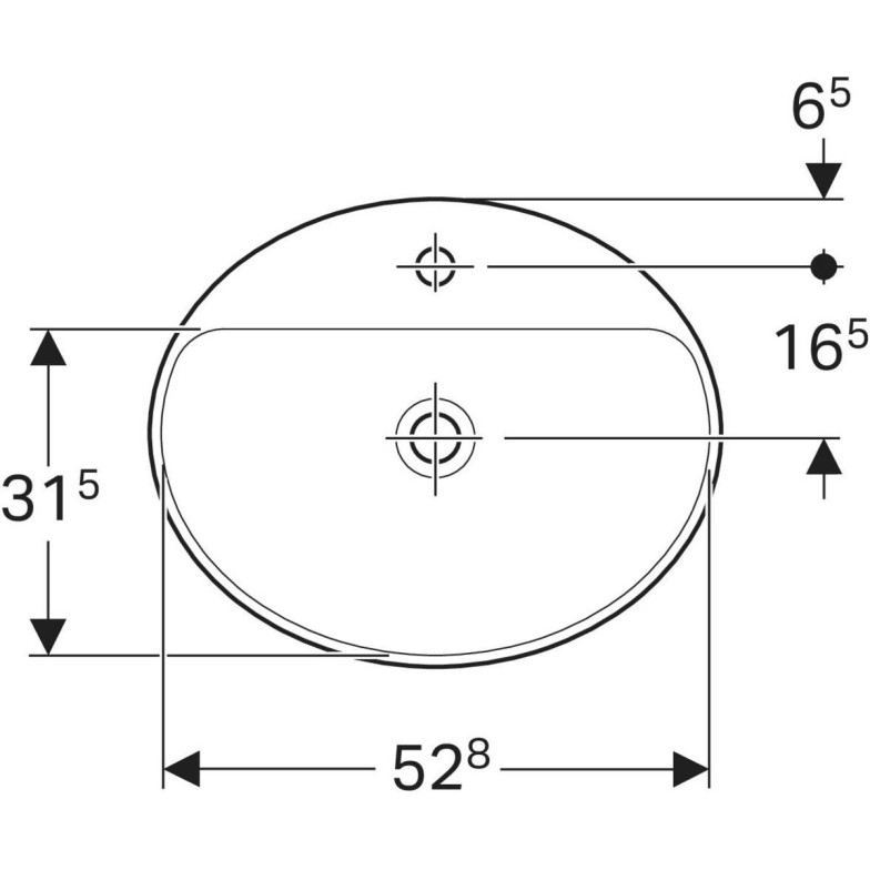 Умивальник VariForm 55 500.723.01.2 Geberit