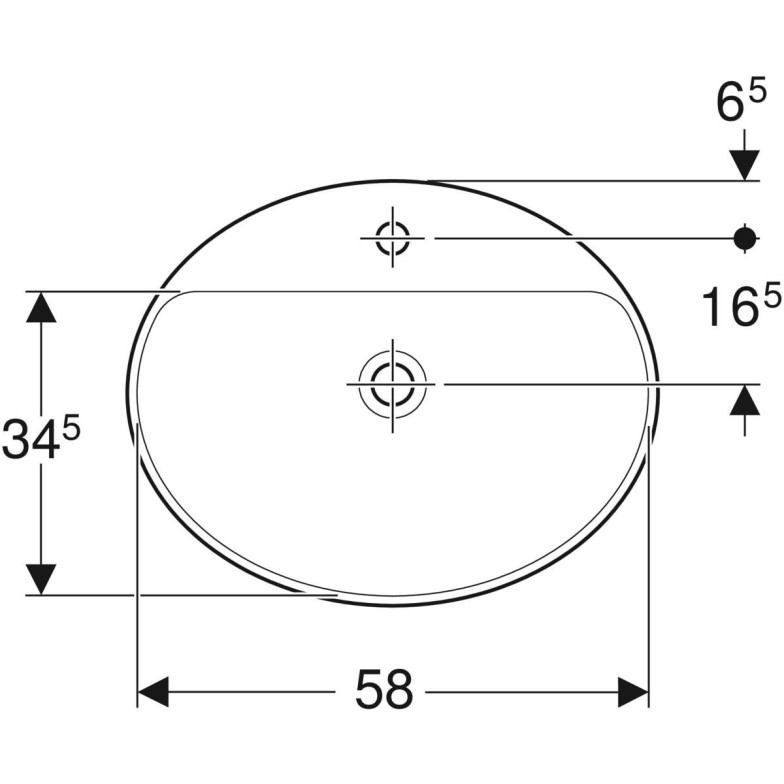 Умивальник VariForm 60 500.727.01.2 Geberit