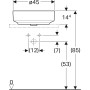 Умивальник VariForm 45 500.769.01.2 Geberit