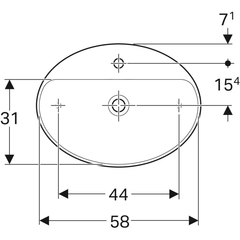 Умивальник VariForm 60 500.773.01.2 Geberit