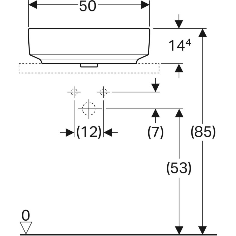 Умивальник VariForm 50 500.776.01.2 Geberit