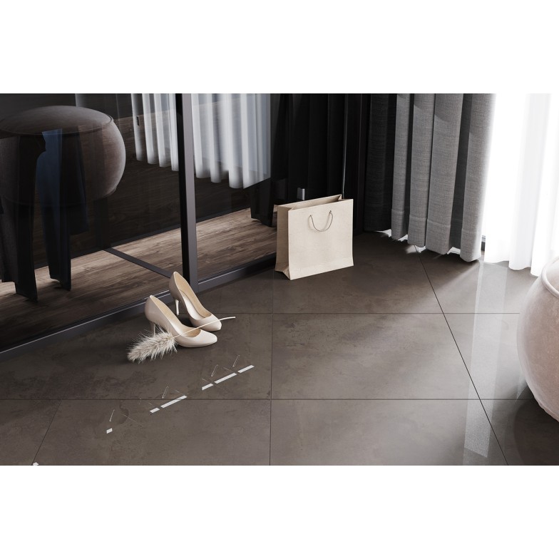 Плитка керамогранітна Alba коричневий LAP 600x600x10 Golden Tile