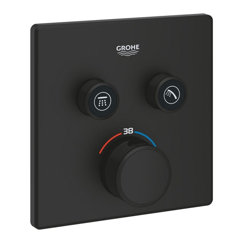Змішувач для душу Grohtherm SmartControl 102166KF0 Black Grohe