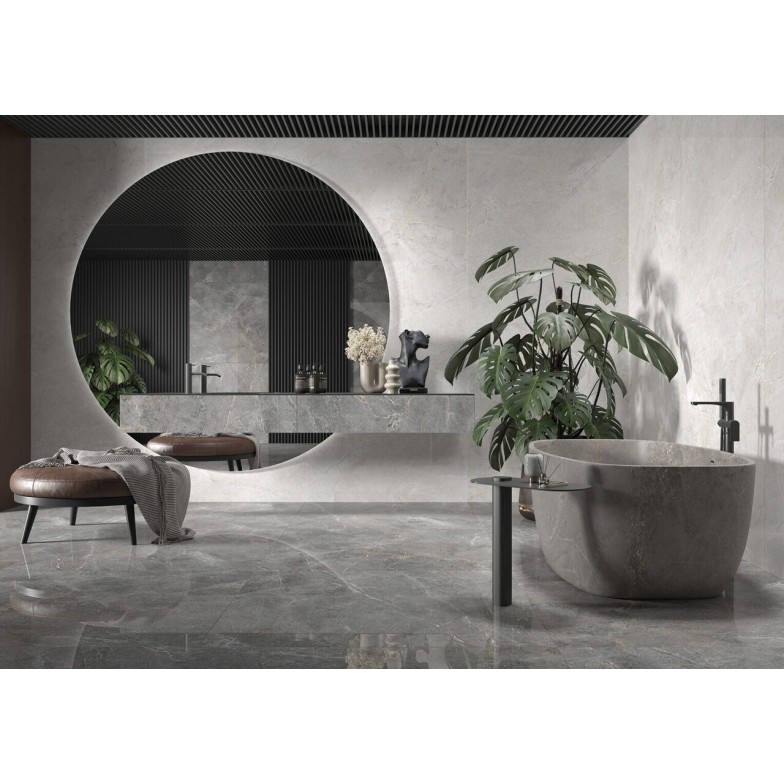 Плитка керамогранітна Distinct Grey SILKY CRISTAL LAP 597x1197x8 Cerrad