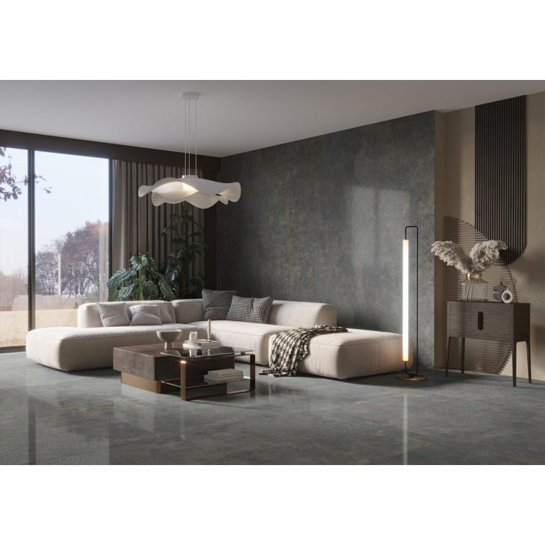 Плитка керамогранітна Textural Anthracite SILKY CRISTAL LAP 597x1197x8 Cerrad