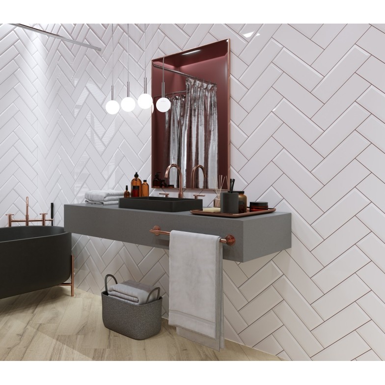 Плитка стінова The Wall plane світло-сірий 100x300x7 Golden Tile