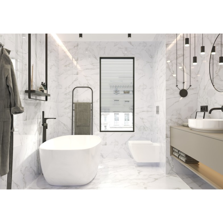 Плитка стінова Marmo Bianco білий 300x600x9 Golden Tile