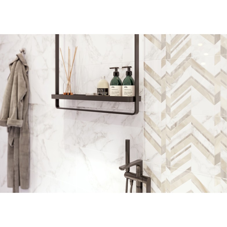 Плитка стінова Marmo Bianco білий 300x600x9 Golden Tile
