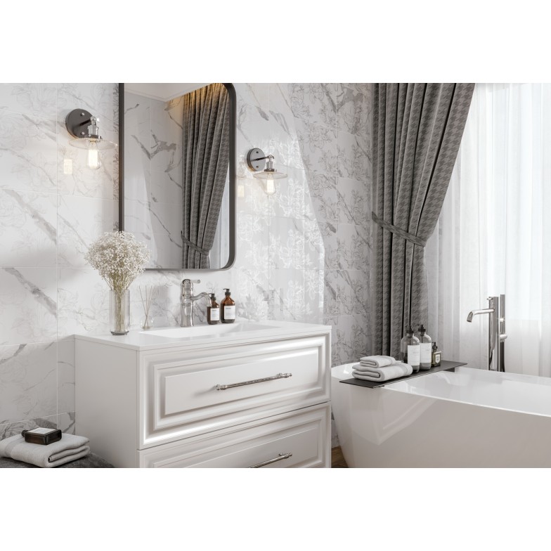 Плитка керамогранітна Calacatta Vera білий RECT 595x595x11 Golden Tile