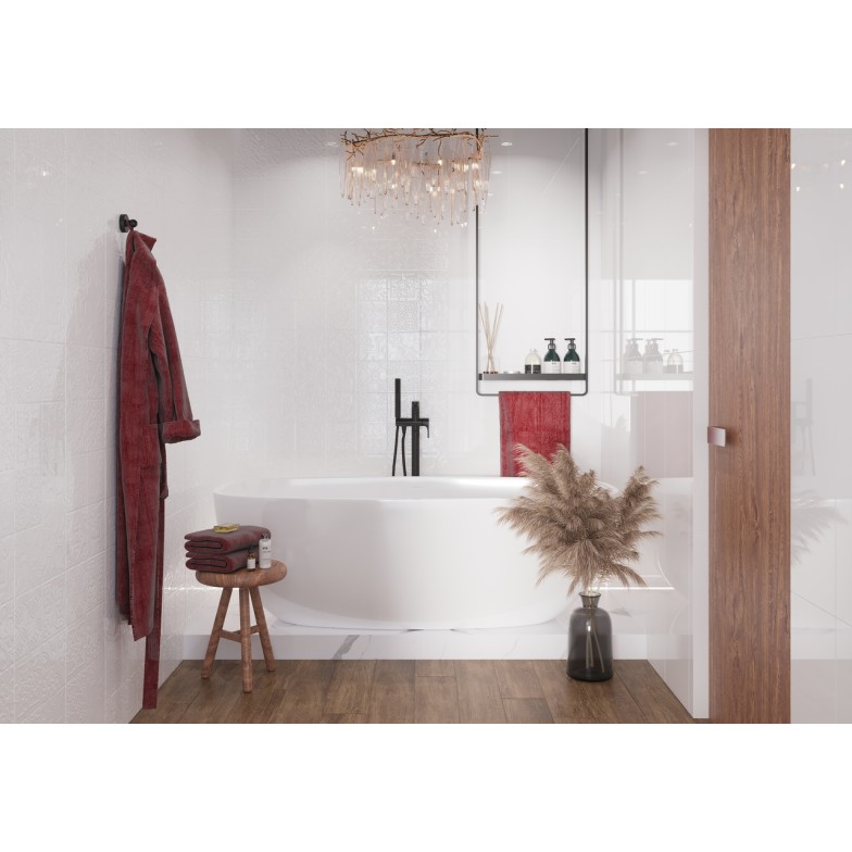 Плитка стінова Tutto Bianco білий сатин 300x600x9 Golden Tile