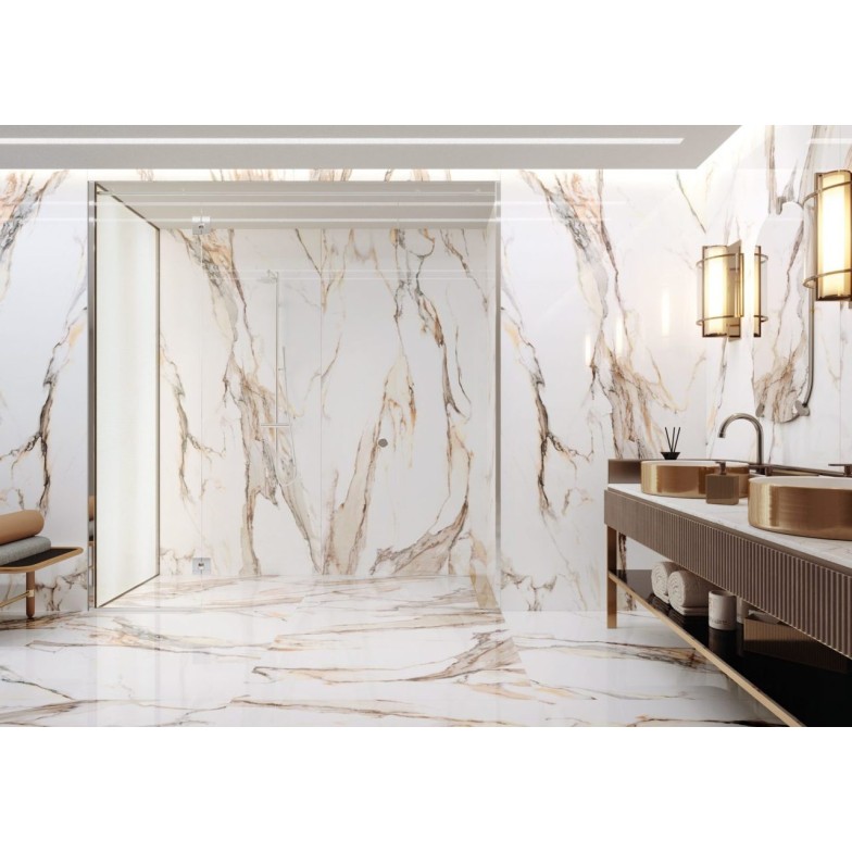 Плитка керамогранітна Calacatta Gold POL 597x1197x8 Cerrad
