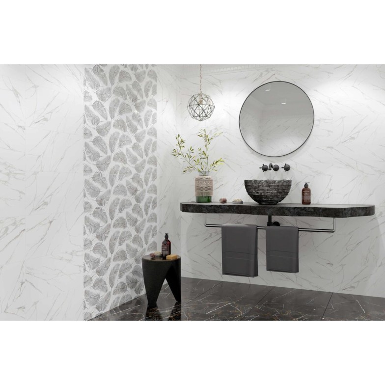 Плитка стінова NB0051 Nero E Bianco Білий 300x600 Golden Tile
