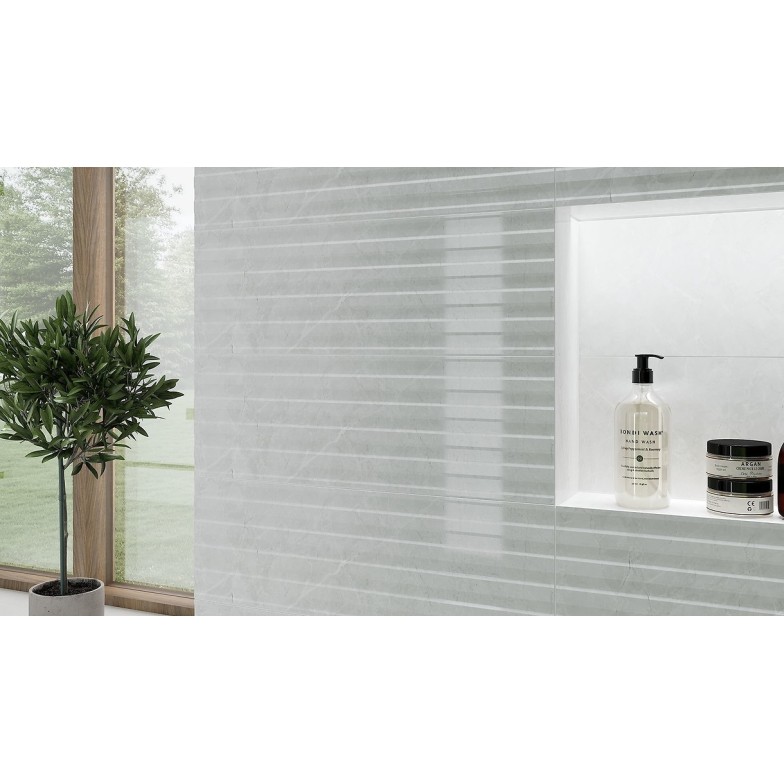 Плитка стінова Lilas Grey GLOSSY STR 200x600x8,5 Opoczno