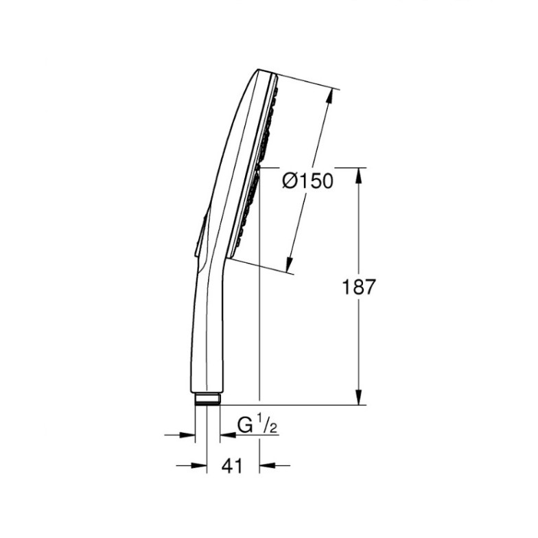 Лійка для ручного душу Rainshower Smartactive 150 (26553000), Grohe