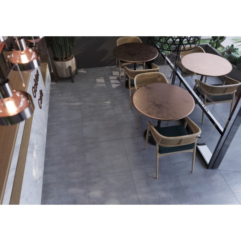 Плитка керамогранітна Strada антрацитовий RECT 600x600x10 Golden Tile