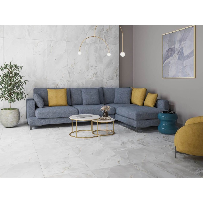 Плитка керамогранітна DEG980 Delicato Світло-сірий RECT 600x1200x8 Golden Tile