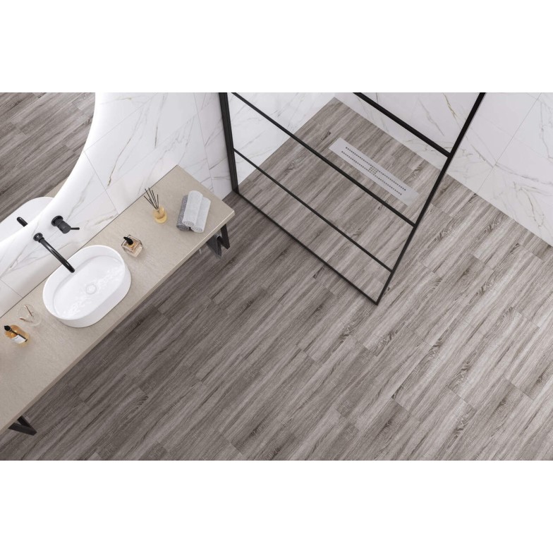 Плитка керамогранітна FN2P70 Fine Wood Сірий 200x650x7 Golden Tile