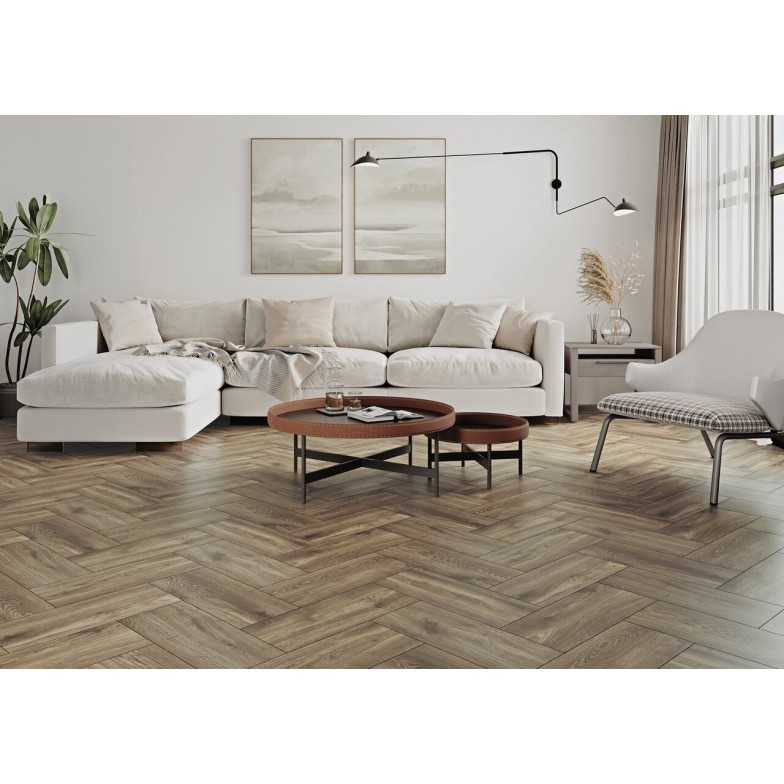 Плитка керамогранітна RW7P70 Rustic Wood Коричневий 200x650x7 Golden Tile