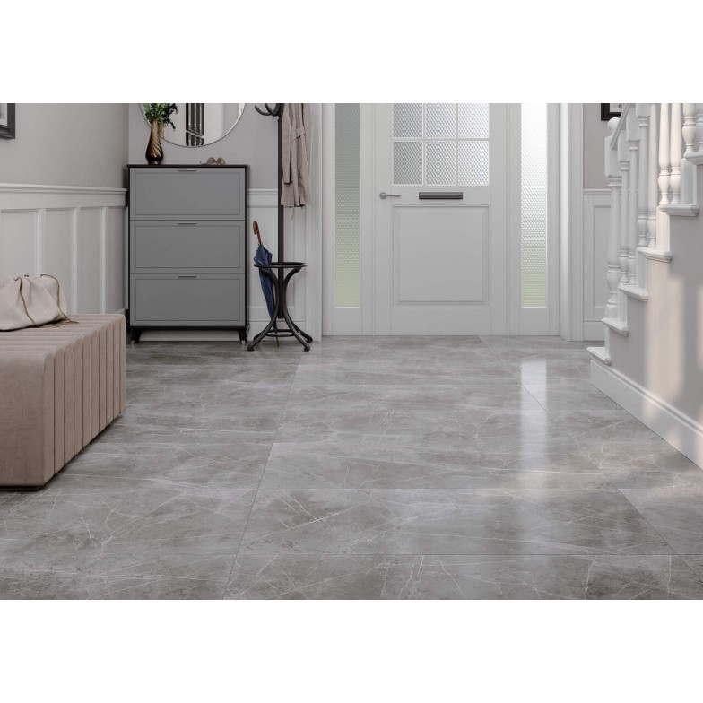 Плитка керамогранітна MD2990 Marble Mood Сірий RECT 600x1200x8 Golden Tile