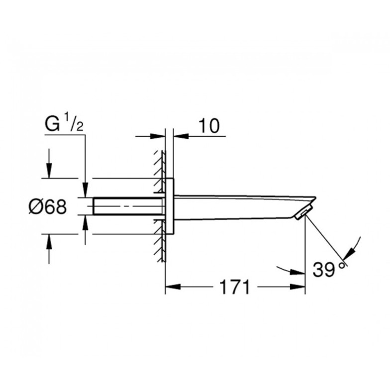 Вилив для ванни Eurosmart New 13448003 Grohe