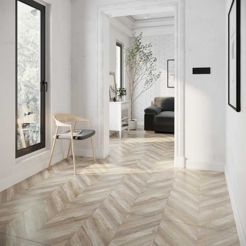 Плитка керамогранітна Parquet коричневий 607x607x10 Golden Tie