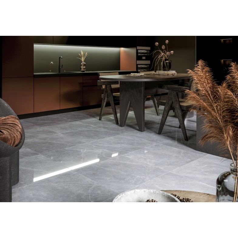 Плитка керамогранітна Space Stone сірий RECT 600x600x10 Golden Tile