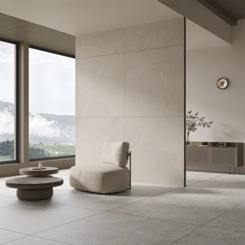 Плитка керамогранітна Misty Rock Crema SZKL RECT MAT 598x1198x8 Paradyz