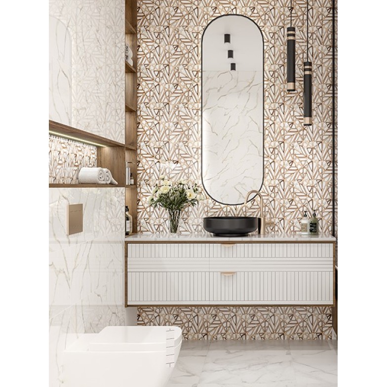 Плитка стінова Alta Fresco Білий 300x600x9 Golden Tile
