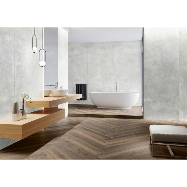 Плитка керамогранітна Modern Concrete Silver SILKY CRISTAL LAP 1197x1197x8 Cerrad