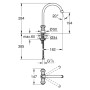 31831001 Змішувач Costa L для мийки .,хром  Grohe