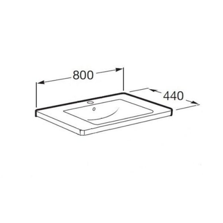 Умивальник Gap 800х440 (A327470000), Roca