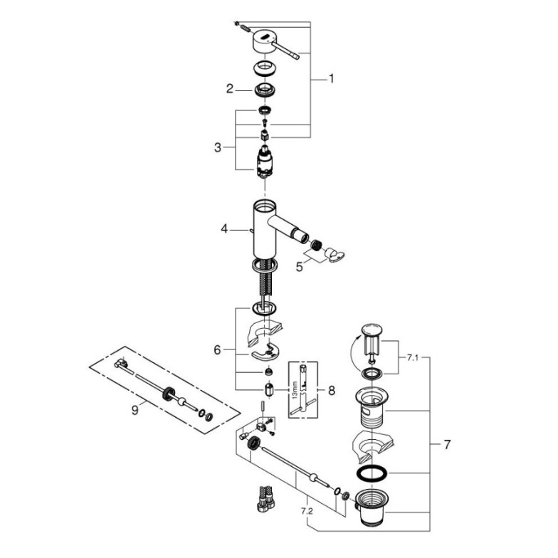 Змішувач для біде Essence New (32935001), Grohe