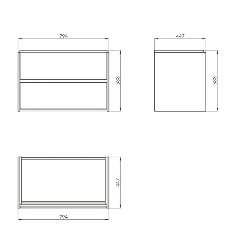 Шафка під умивальник CREA 80 Oak (FZZW1008771564), Cersanit