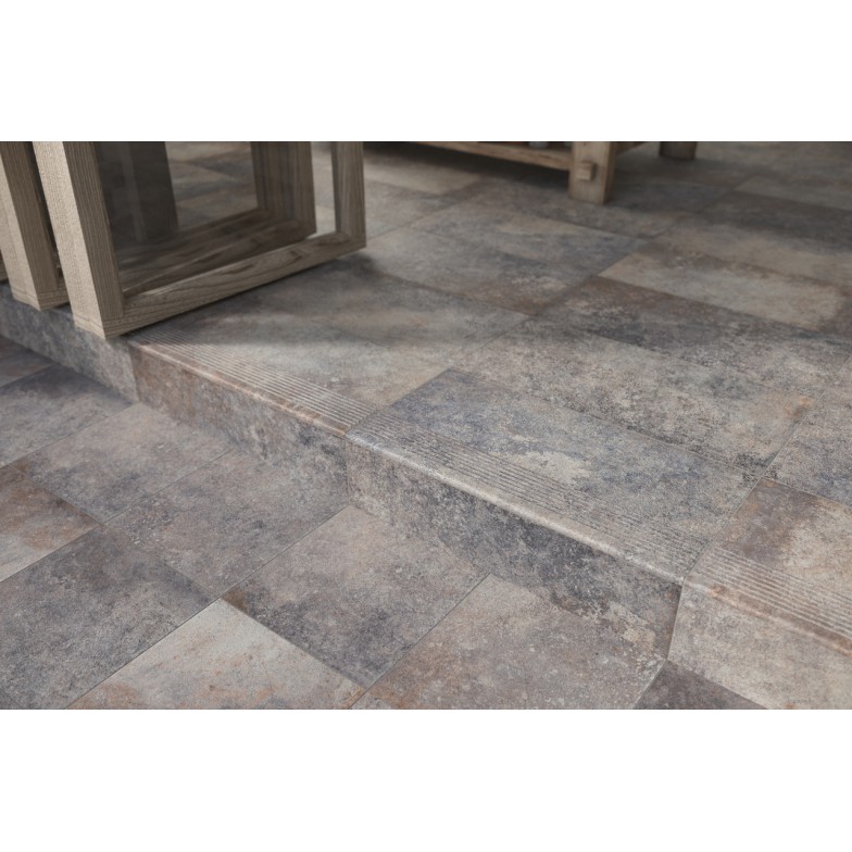Сходинка з капіносом пряма Viano Antracite 30x33 код 1152 Ceramika Paradyz