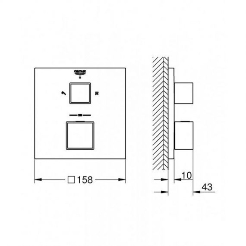 Змішувач Grohtherm Cube (24155000), Grohe