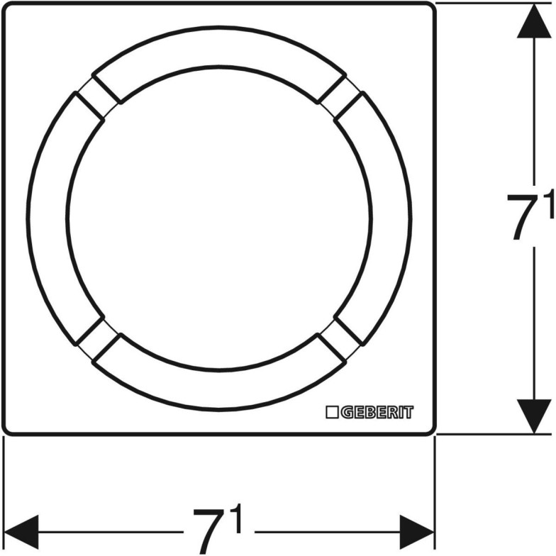 Решітка для душового трапа Circle 154.311.00.1 Geberit
