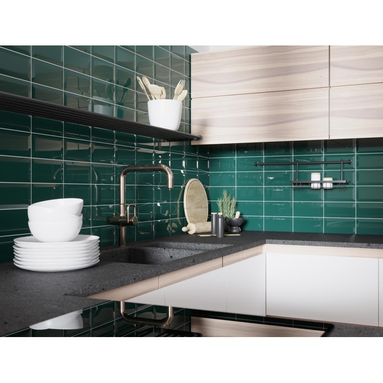 Плитка стінова Metrotiles бірюзовий 100x200x7 Golden Tile