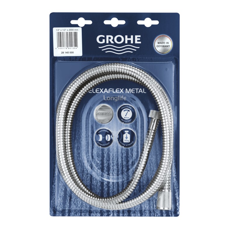Душовий шланг 2000 мм Relexaflex Metal Longlife (28145000), Grohe