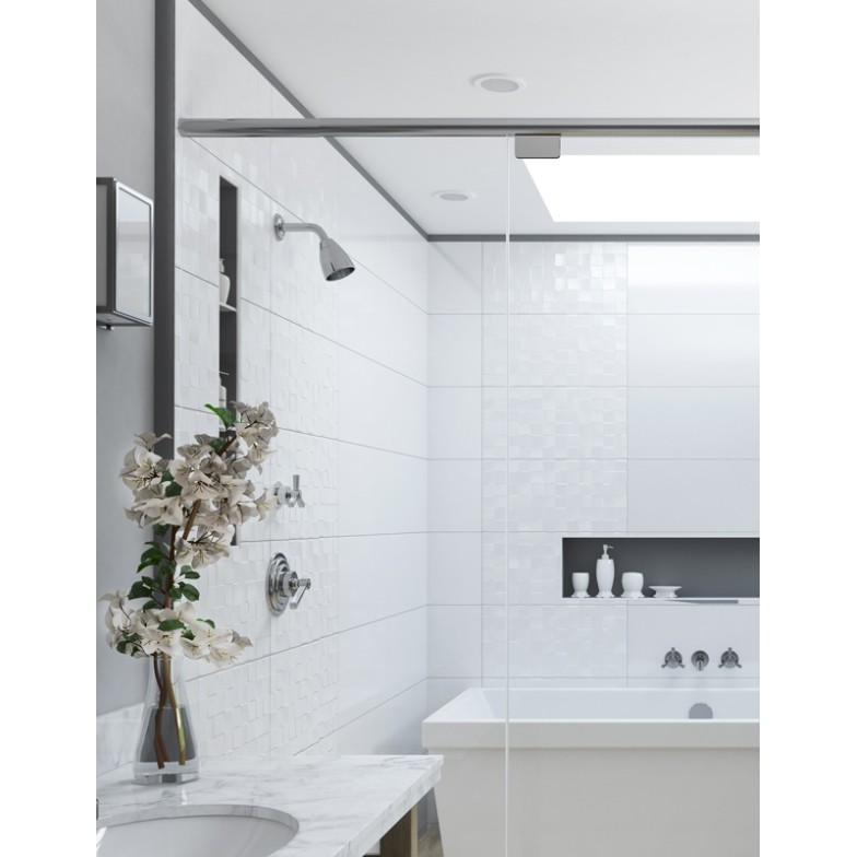 Плитка стінова Нз0451 Сатин Білий SATIN STR 30x60 код 6564 Голден Тайл